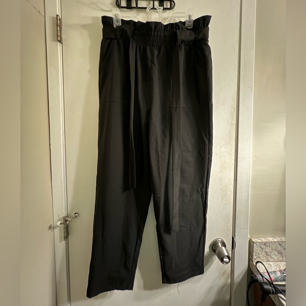 Brand new, black, straight dress pants